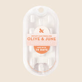 White Jelly Chrome - Press-On | Extra Short | Round