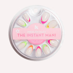 Neon Heart French | Almond | Medium