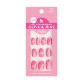 Tonal Pink Swirls - Tab Press On | Short | Round