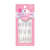 Unicorn Chrome Shimmer | Extra Short | Round - Tab Press-On