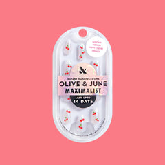 Puffy Cherry French - Press-On | Medium | Almond