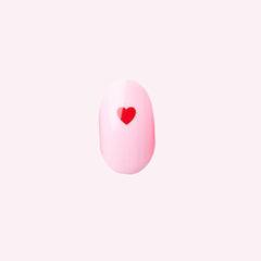 Pink Perfect Heart - Press-On | Round | Short
