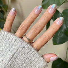 Holographic Gradient - Press-On | Short | Round