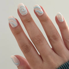 Puffy Swirls - Press-On | Short | Round