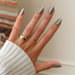 Sage Velvet - Press-On | Medium | Almond