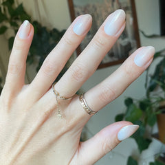 Pink Glitter Gradient - Press-On | Medium | Oval