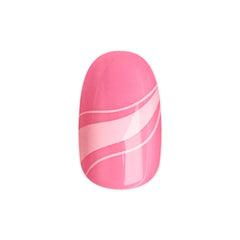 Tonal Pink Swirls - Tab Press On | Short | Round