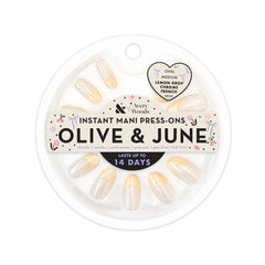 Lemon Drop Chrome French - Press On | Medium | Oval