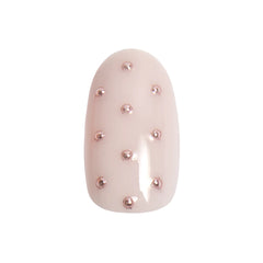 Mauve Polka Dots - Press On | Short | Round