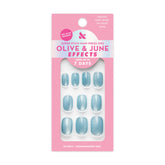 Sky Velvet | Extra Short | Squoval - Tab Press-On