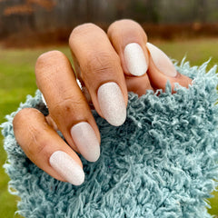 Platinum Velvet - Press-On | Medium | Oval