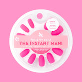 Matte Neon Flamingo - Press-On | Medium | Oval