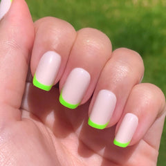 Neon Lime French | Squoval | Short