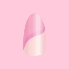 Pink Simple Twist - Press-On | Medium | Almond