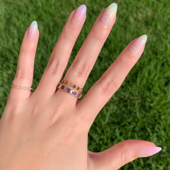 Glitter Heart Ombre | Almond | Medium