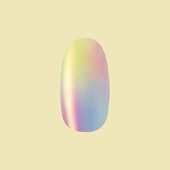 Rainbow Aura Chrome - Press-On | Short | Round