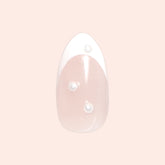 Iconic French Puffy Pearls - Press On | Medium | Almond