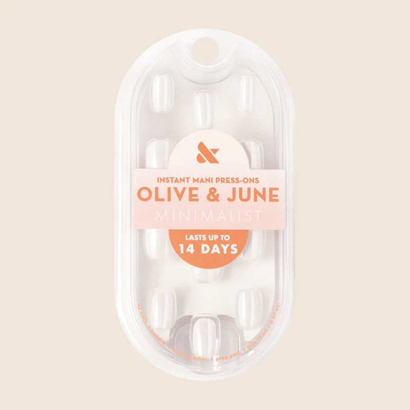 White Jelly Chrome - Press-On | Extra Short | Round