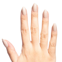 Sandy Beach Pearls - Press On | Medium | Almond