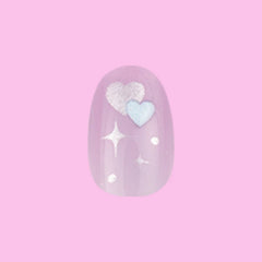Puffy Hearts - Press-On | Short | Round