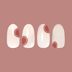 Layered Circles - Press-On | Medium | Oval