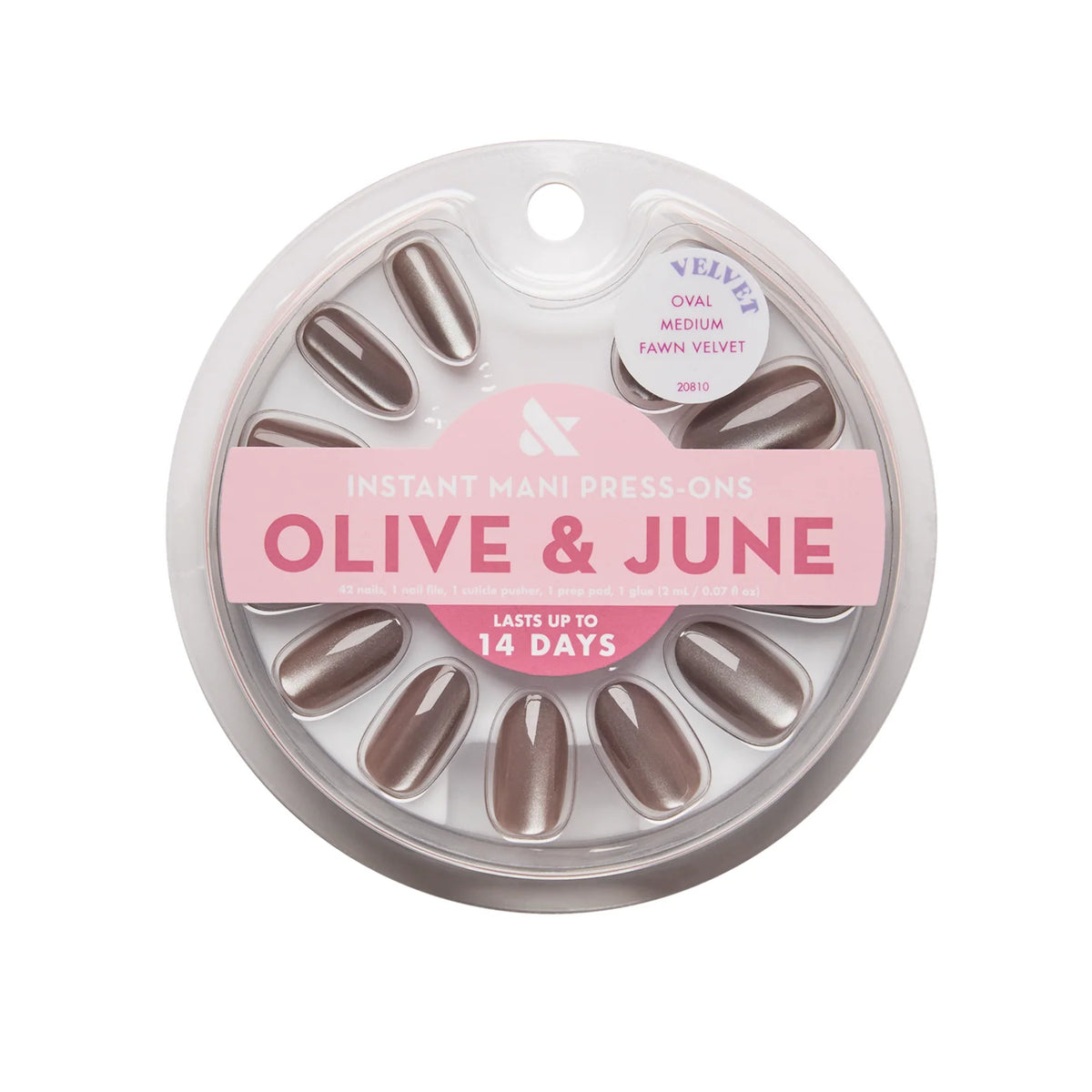 Fawn Velvet - Press On | Medium | Oval