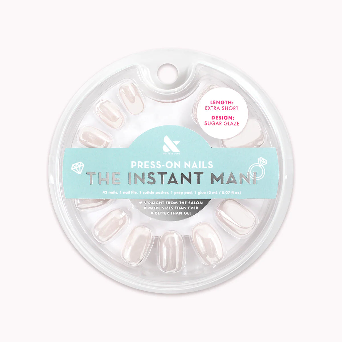 Sugar Glaze - Press-On | Extra Short | Round
