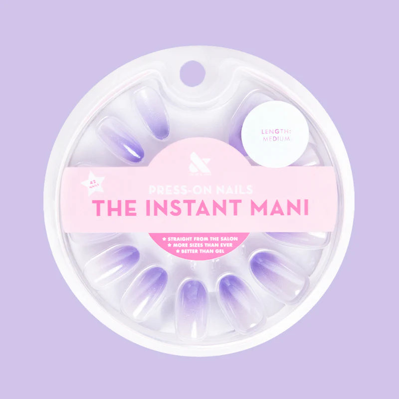 Purple Chrome Gradient - Press-On | Medium | Oval