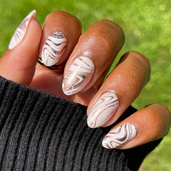 Marble Swirls | Almond | Medium
