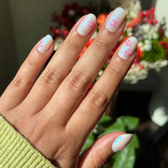 Puffy Petal Iridescent - Press-On | Short | Round