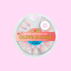 Kawaii Cow Chrome French - Press-On | Medium | Almond
