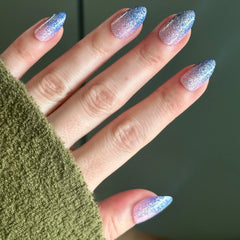 Major Glitter Gradient - Press On | Medium | Almond