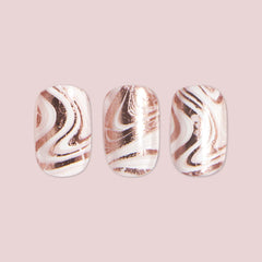 Marble Swirls | Squoval | Extra Short
