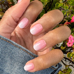 Pink Syrup Gradient - Press-On | Extra Short | Round