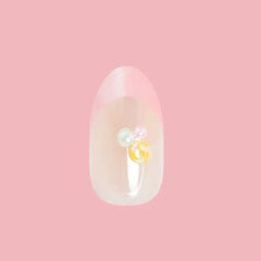 Frosted Candy Pink French - Press-On | Medium | Oval