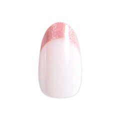 Pink Sugar Cookie Velvet French - Press On | Medium | Oval