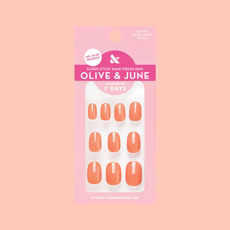 Frolic | Extra Short | Round - Tab Press-On