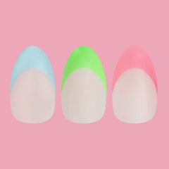 Pastel Neon French - Press-On | Medium | Almond