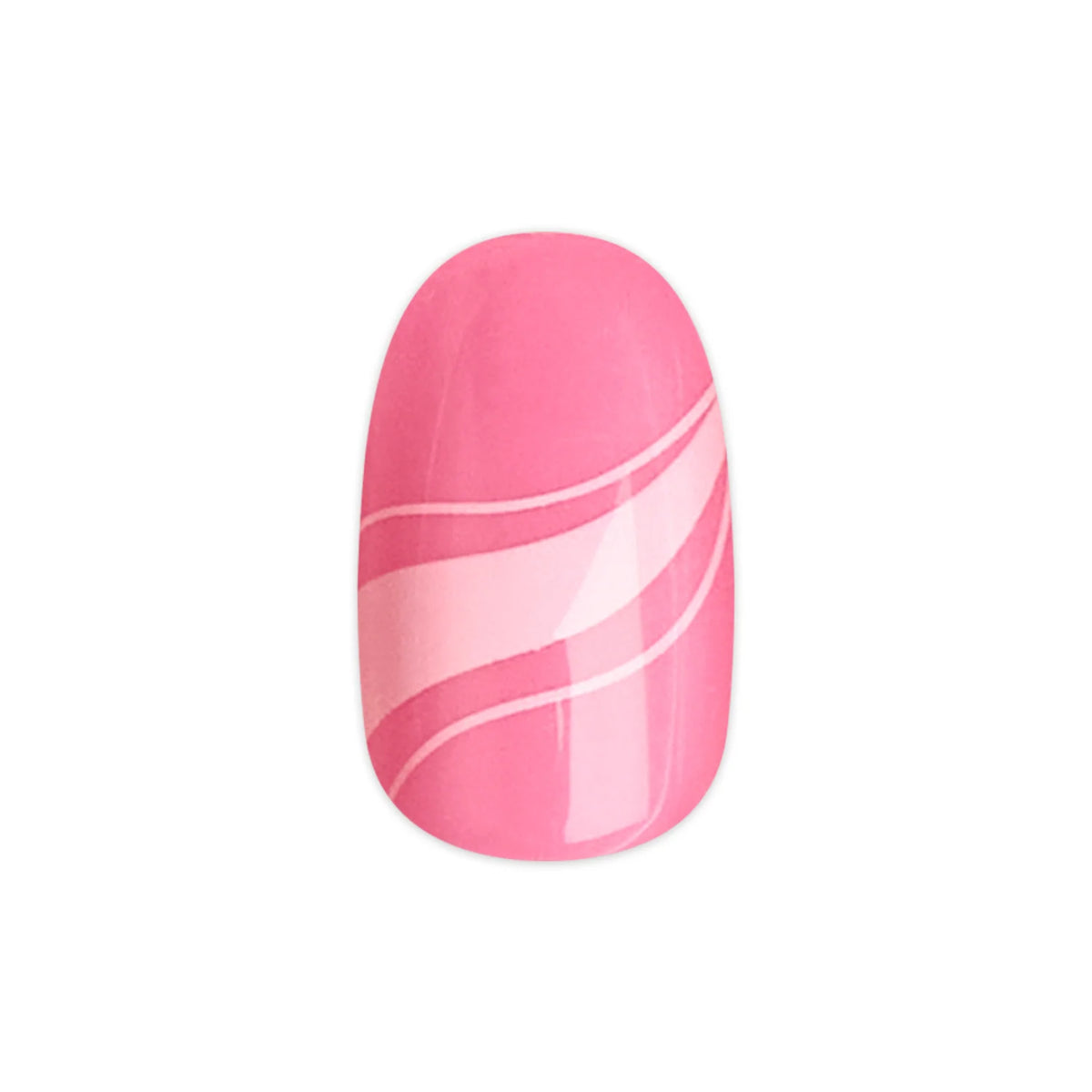Tonal Pink Swirls - Tab Press On | Short | Round - Part of Set