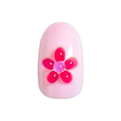 Stevie Puffy Flower - Press On | Short | Round