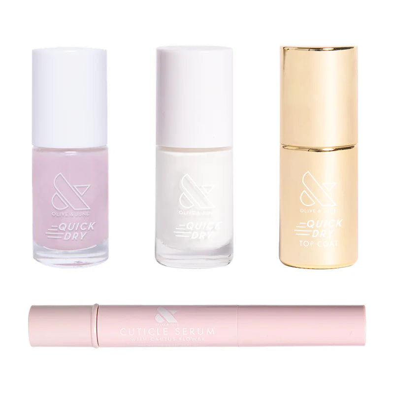 Glazed Frosting Set - Baroque, Swan, Quick Dry Top Coat, Cuticle Serum - Loyalty Reward