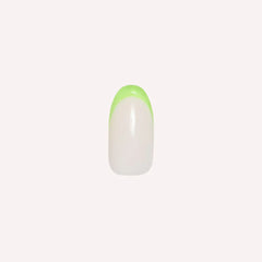 Neon Lime French | Oval | Medium