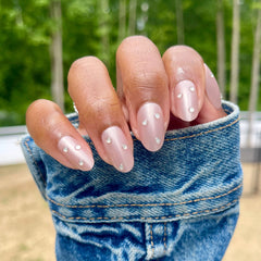 Diamond Chrome Mani - Press-On | Medium | Oval