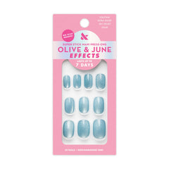 Sky Velvet | Extra Short | Squoval - Tab Press-On