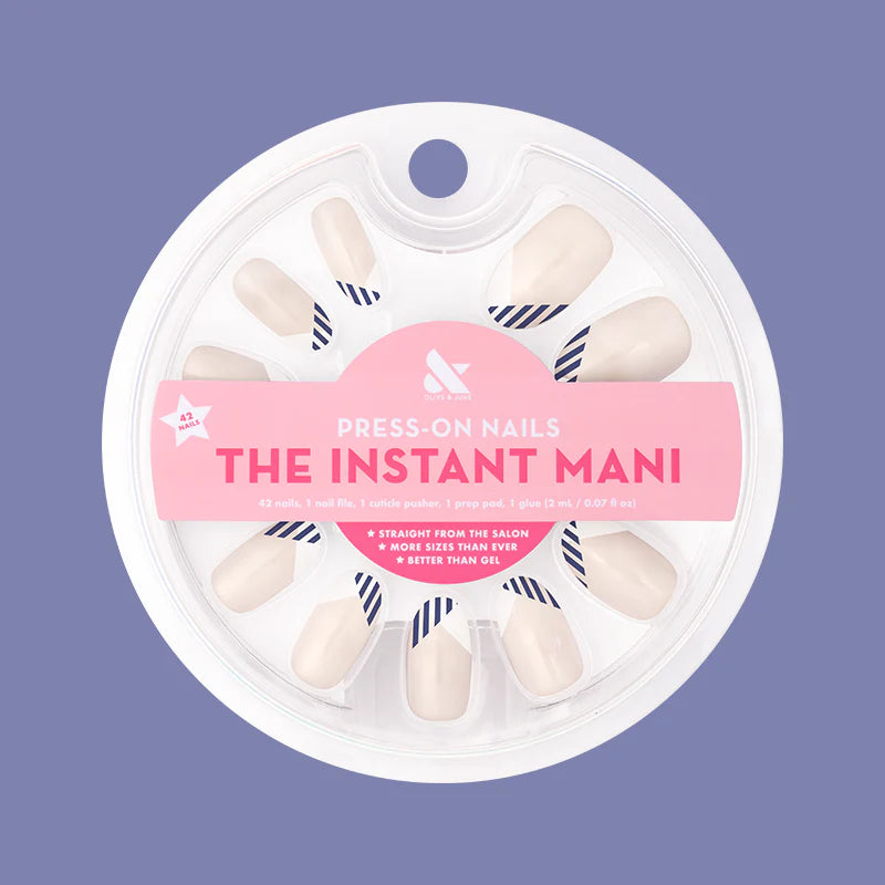 Nautical Split French - Press-On | Medium | Oval