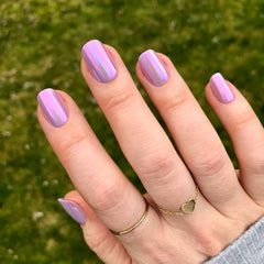 Lavender Chrome - Press-On | Short | Squoval