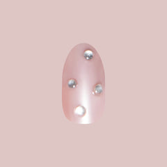 Diamond Chrome Mani - Press-On | Medium | Oval