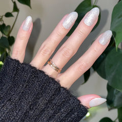 Platinum Velvet - Press-On | Medium | Oval