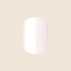 White Jelly Chrome - Press-On | Extra Short | Round