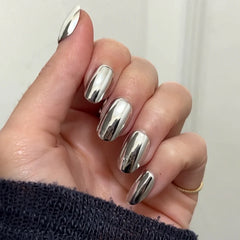Mirror Chrome - Press-On | Short | Round